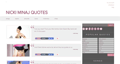 Desktop Screenshot of nickiminajquotes.com